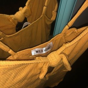 Yellow knot bodysuit